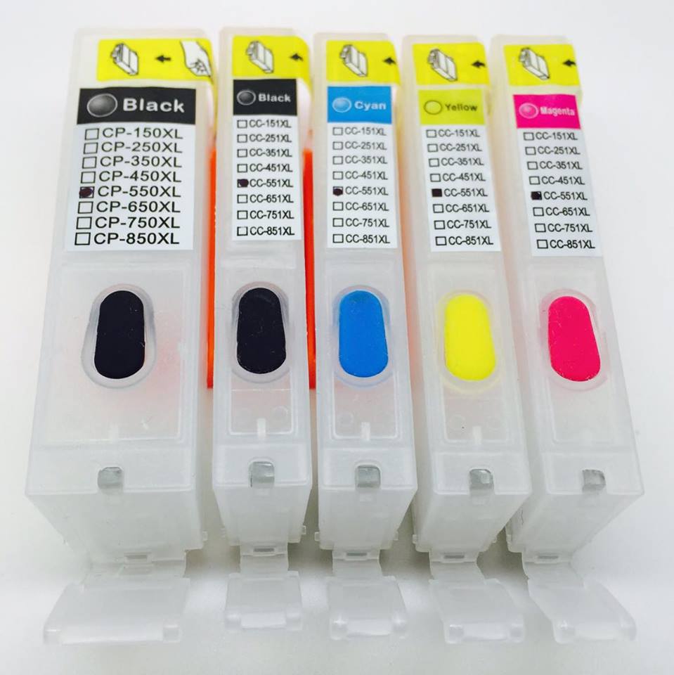 Refillable Canon Ink Cartridges (550xl / 551xl) without needles