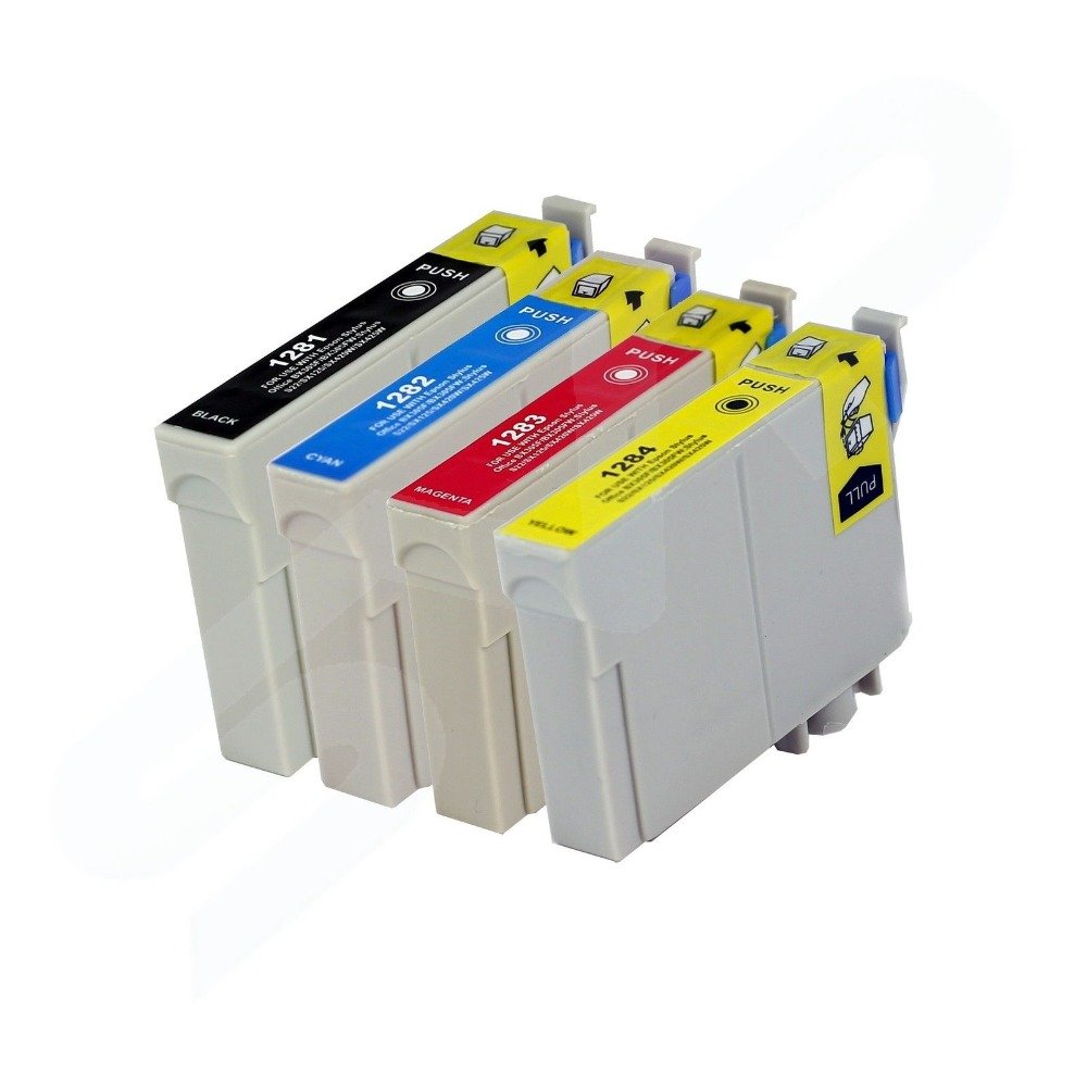 Go Inks 8-Pack Replacement Ink Cartridges For T1281 T1282 T1283 T1284 T1285 - Black, Cyan, Magenta, Yellow