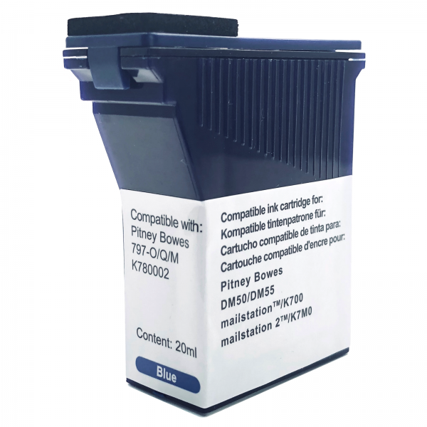 Compatible Pitney Bowes Franking Ink Cartridge Blue DM50 (K700) DM60 Series Single Cartridge